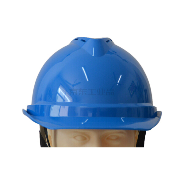 双利v型透气型abs安全帽旋钮式,30顶/箱;sl-102-蓝