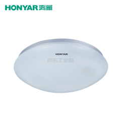 鸿雁 兆亮Ⅱ代雅小白系列LED圆形吸顶灯,15W,5700K;93805432