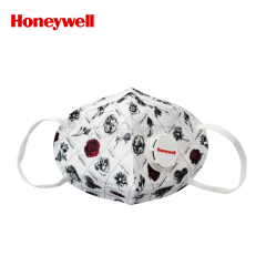 霍尼韦尔(Honeywell) 靓呼吸凡尔赛玫瑰口罩带呼吸阀,5片/盒,48盒/箱;RS1