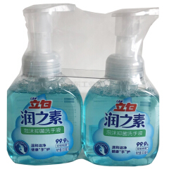 立白 润之素泡沫抑菌洗手液1+1促销装,2瓶/组,24瓶/箱;6920174754612