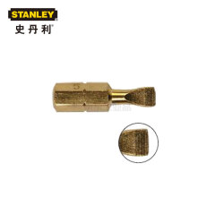 史丹利 6.3MM系列镀钛一字旋具头SL6.5X25mm(X10),10个/盒;63-176T