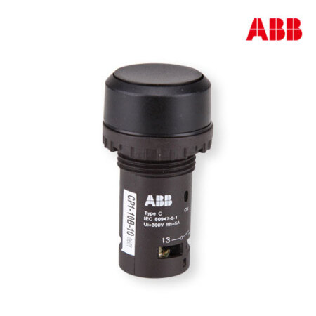 ABB CP2平头自锁型按钮（不带灯型）(10个/包),黑色；CP2-10B-11