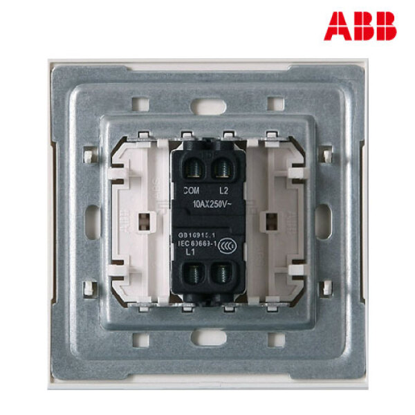 abb 开关插座 由艺/象牙白/一位中间开关;au11953-ww