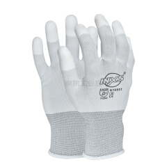 赛立特 通用作业手套 12双/包 白色涤纶衬里指浸PU灵巧型 N10551-7码