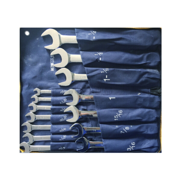 长城精工 14件cr-v英制梅花开口两用扳手组套3/8"-1-1/4";321414