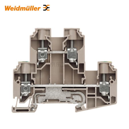 魏德米勒 直通型接线端子,双层端子,螺钉联接,10mm,800V,57A,深褐,绿/黄；WDK 10 DU-PE