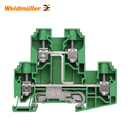 魏德米勒 接地型接线端子,螺钉联接,10mm,800V,1200A(10mm),绿/黄；WDK 10 PE