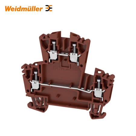 魏德米勒 直通型接线端子,双层端子,螺钉联接,2.5mm,400V,24A,棕色；WDK 2.5 ZQV BR