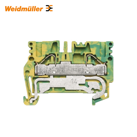 魏德米勒 接地型接线端子,PUSH IN,480A(4mm),绿/黄；PPE 2.5/4