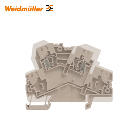 魏德米勒 直通型接线端子,双层端子,弹片联接,4mm,800V,32A,深褐；ZDK 4-2/2AN
