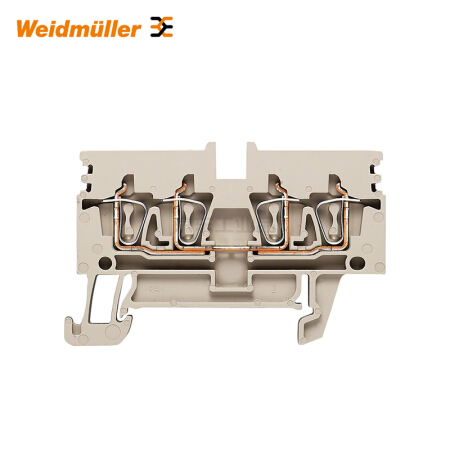 魏德米勒 直通型接线端子,弹片联接,2.5mm,800V,24A,橙色；ZDU 2.5N/4AN OR