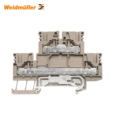 魏德米勒 直通型接线端子,双层端子,PUSH IN,4mm,800V,32A,深褐；PDK 2.5/4L-PE
