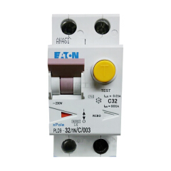 伊顿穆勒 电子式过载保护漏电断路器PLD9,32A,C,1N,30mA,AC,瞬动型;PLD9-32/1N/C/003