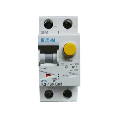 伊顿穆勒 电子式过载保护漏电断路器PLD9,16A,C,1N,30mA,AC,瞬动型;PLD9-16/1N/C/003