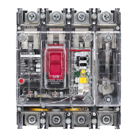 德力西电气 剩余电流动作断路器(透明壳)；CDM3LT-250S/4300B 160A 03/1/3