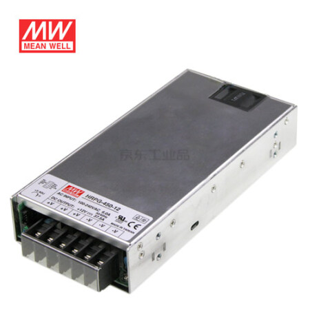 明纬 450W单组输出有PFC功能开关电源,12台/箱；HRPG-450-3.3