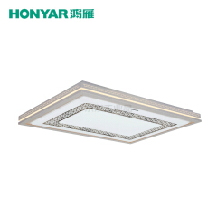 鸿雁 素明系列LED方形吸顶灯,130W,三段调色温;93805377