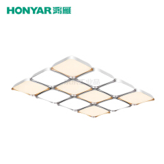 鸿雁 端玉系列LED方形吸顶灯,144W,三段分区调色温;93805371