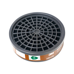 3M 3301CN 有机蒸气滤毒盒,防护有机气体及蒸气,如苯及其同系物、汽油、二硫化碳等,配上3N11CN预过滤棉及385CN滤棉盖后可用于喷漆防护；XH003815491