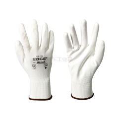 Ansell安思尔 手套 涤纶,PU掌部涂层,白色；48-125-9