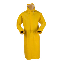 代尔塔 双面PVC涂层涤纶风衣版雨衣外套 MA305；407005-黄色-L