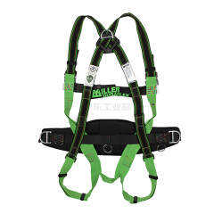 霍尼韦尔(Honeywell) DuraFlex全身式安全带配背部D型环,胸前部D型环, 腰两侧定位D型环,配有定位腰带；1002857A