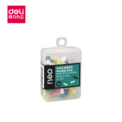 得力(deli) 彩色工字钉(混)(35枚/盒);0021混