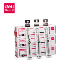 得力(deli) 子弹头中性笔芯0.5mm子弹头(黑);S760黑